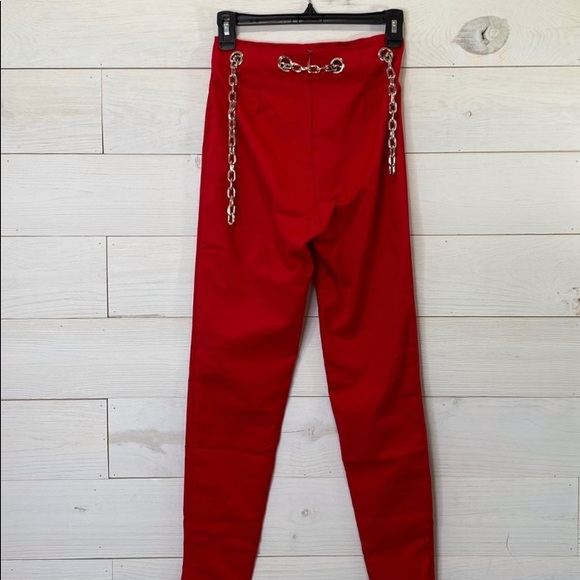 New red pants by the way. Revolve XS chain belt - Picture 2 of 4